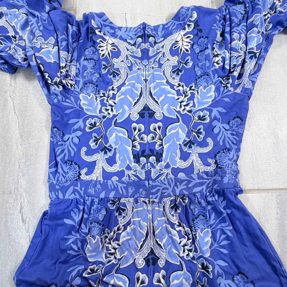 Lilly Pulitzer Wexlee Long Sleeve Maxi Dress Alba Baja Blue Cove Size 6 - Picture 7 of 9